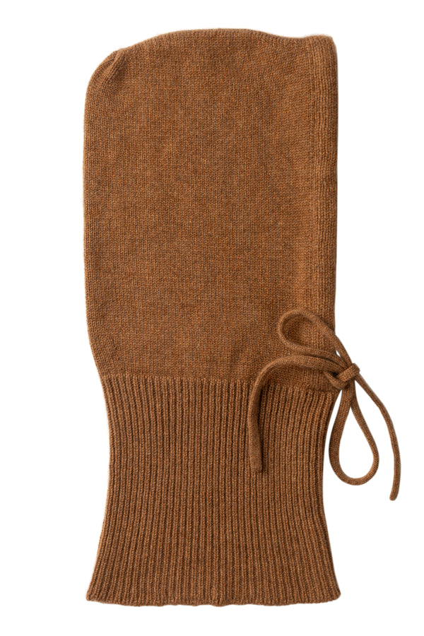 Drawstring Cashmere Hood, Caramel