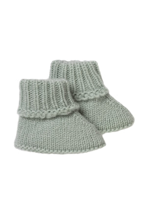 Rosie Sugden Cashmere’s Baby Bootees in Duck Egg