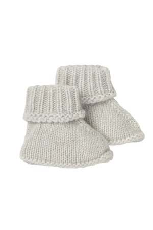 Rosie Sugden Cashmere’s Baby Bootees in Misty Grey