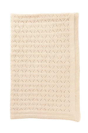Rosie Sugden Cashmere’s Baby Celebration Blanket in Ivory
