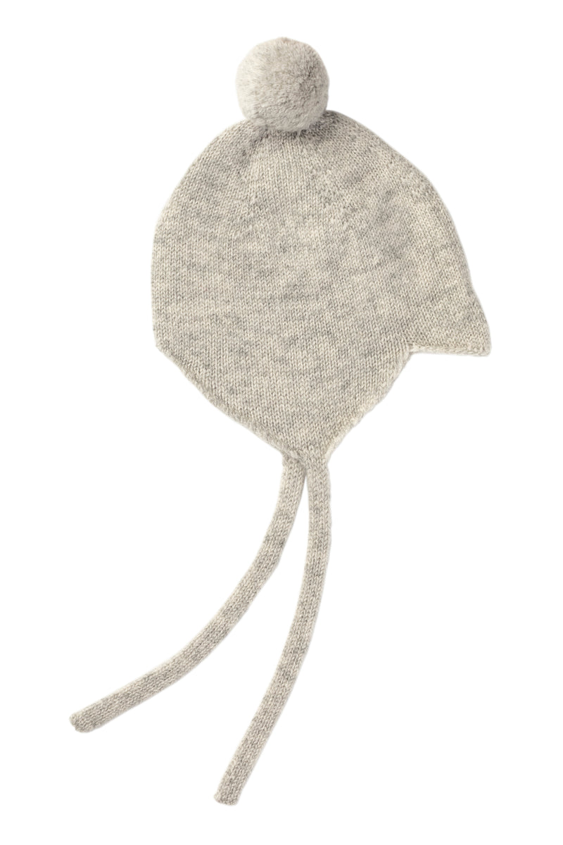 Rosie Sugden Cashmere's Baby Bonnet in Earl Grey