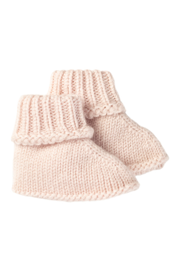 Cashmere Baby Bootees, Icing Pink