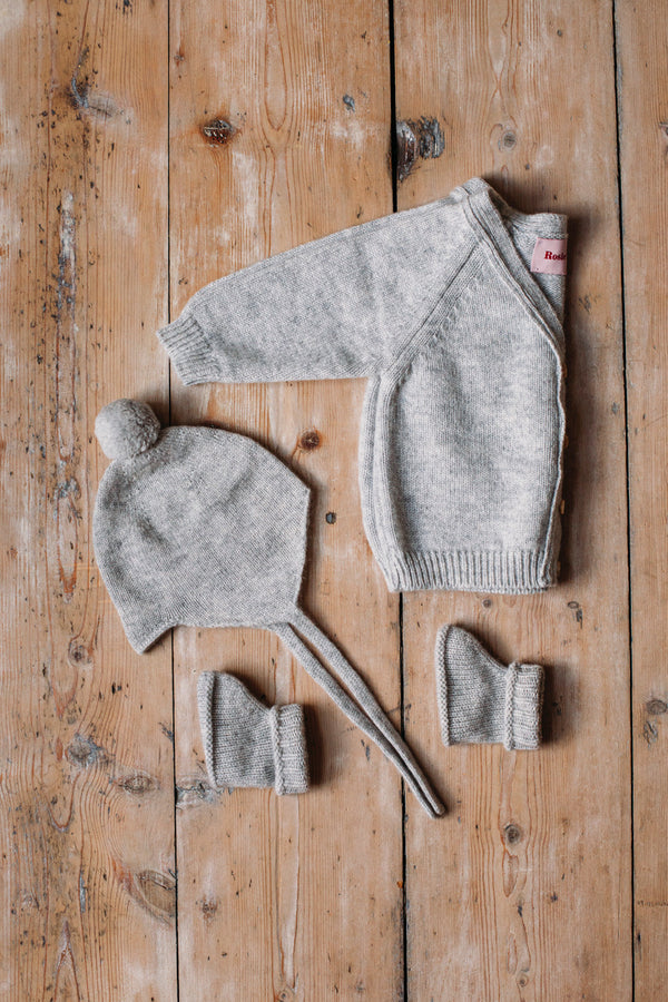 Cashmere Baby Bootees, Earl Grey