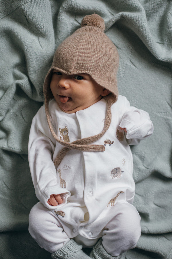 Cashmere Baby Bonnet, Stoneage