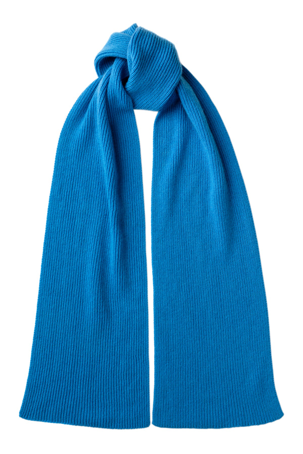 Classic Ribbed Scarf, Hawaiian Blue