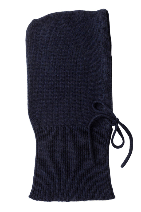 Drawstring Cashmere Hood, Blackberry (Navy)
