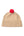 Children's Cashmere Beanie, Camel with Blusher Pom-Pom