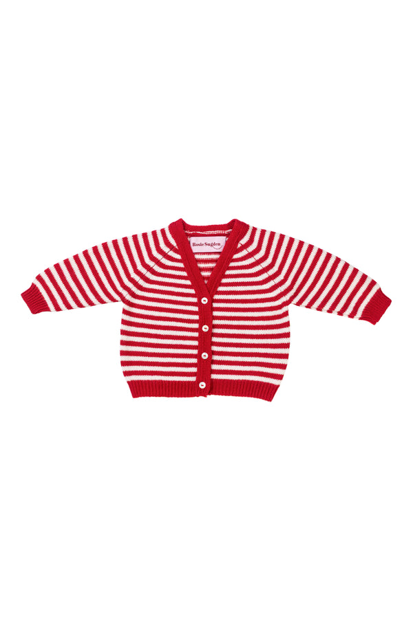 Baby + Children's Stripy Cashmere Cardigan, Chianti + Swan