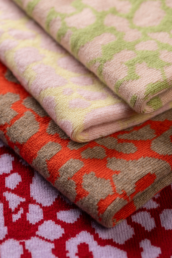 Cashmere Leopard Baby Blanket, Rose Beige + Halkidiki