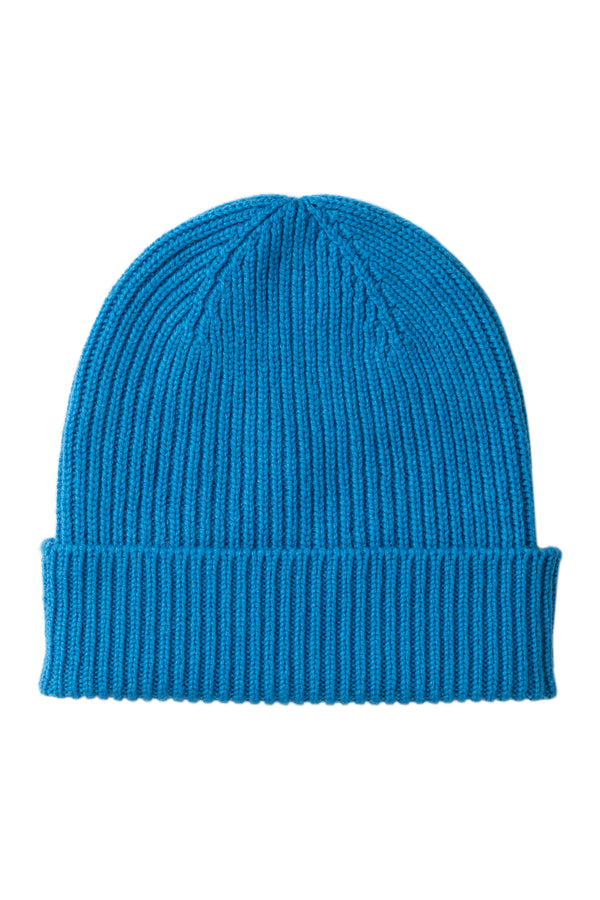 Classic Ribbed Beanie, Hawaiian Blue