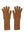 Long Ribbed-Cuff Gloves, Caramel