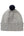 Chidlren's Cashmere beanie, Nickel with Navy pom