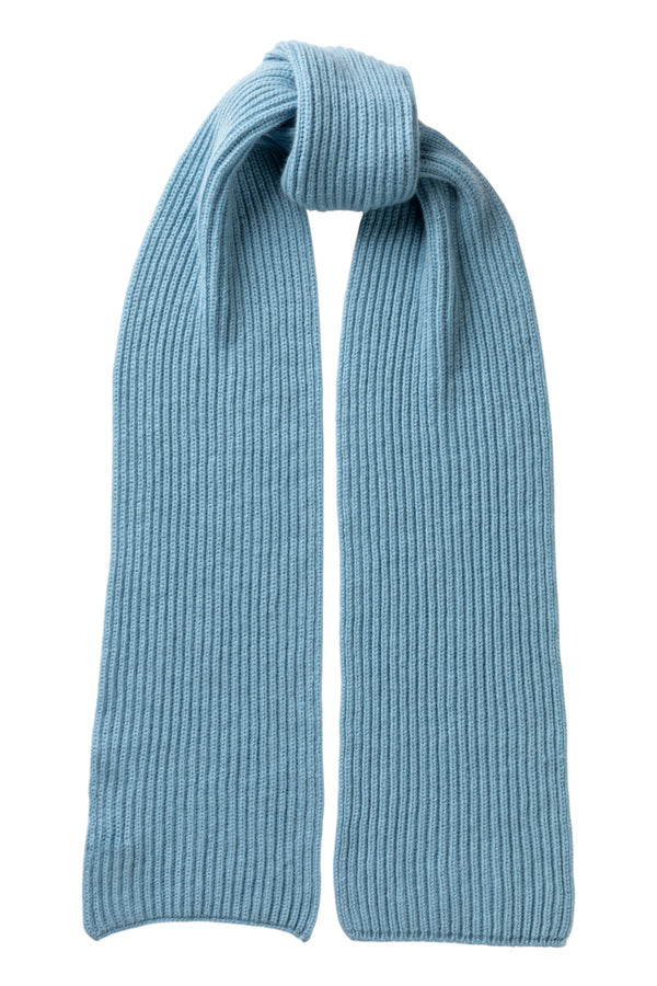 Children's classic Ribbed Scarf, Blue Mist