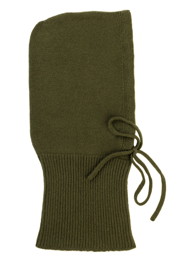 Drawstring Cashmere Hood, Loden