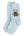 Children's Cashmere Teddy Bear Bed Socks, Spa Blue