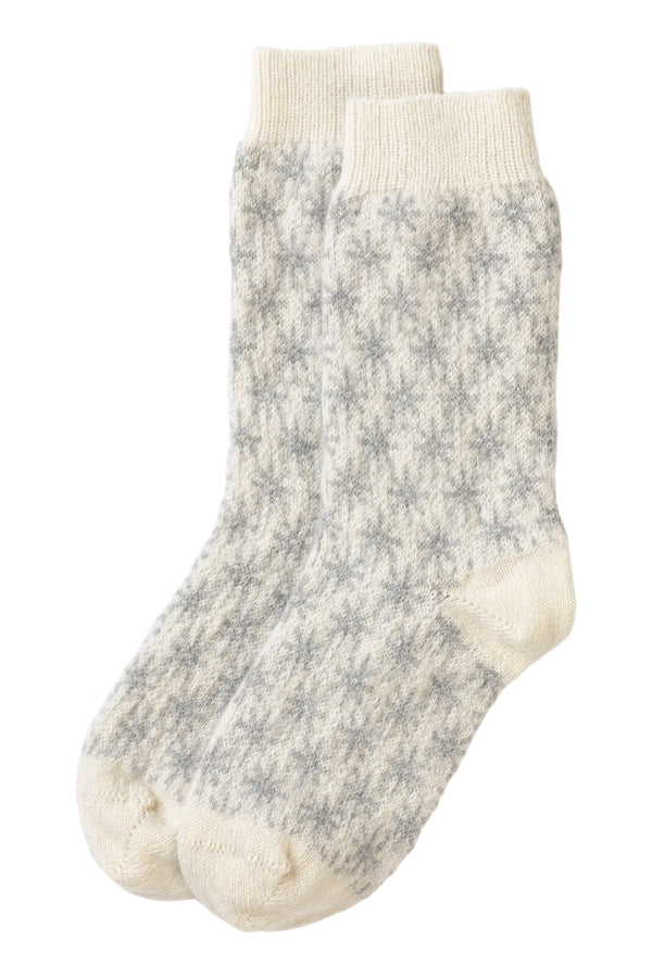 Small star cashmere socks, Swan