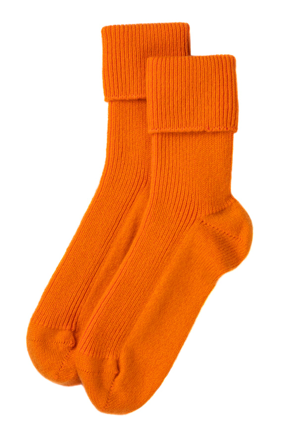 Cashmere Bed Socks, Orange