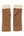 Ribbed contrast trim Wrist Warmers, Caramel/Ivory