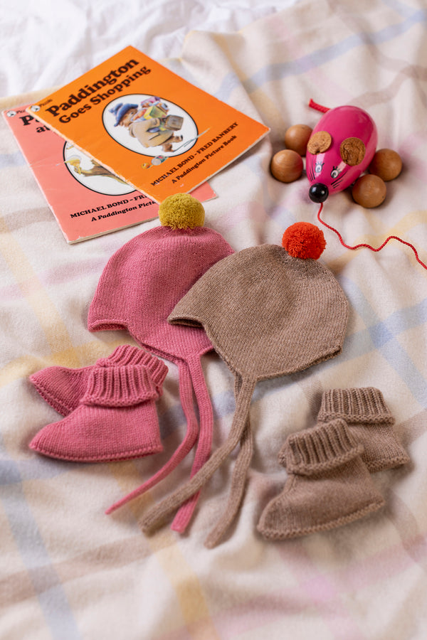Cashmere Baby Bootees, Venetian Rose