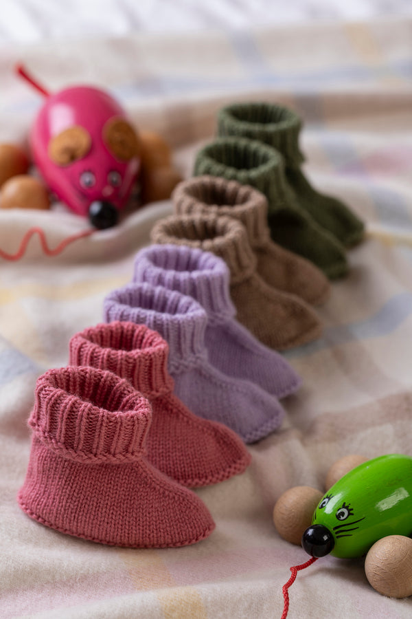 Cashmere Baby Bootees, Lupin