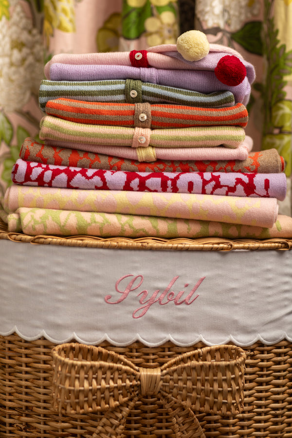 Cashmere Leopard Baby Blanket, Mushroom + Flare