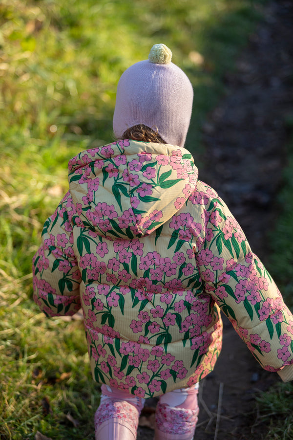 Cashmere Baby Bonnet, Marshmallow with Lemon Pom-Pom