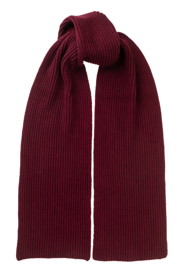 Classic Ribbed Scarf, Damson