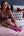 3-Colour Leopard Pattern Cashmere Socks, Sweet Pea