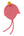 Cashmere Baby Bonnet, Venetian Rose with Gold Dust Pom-Pom