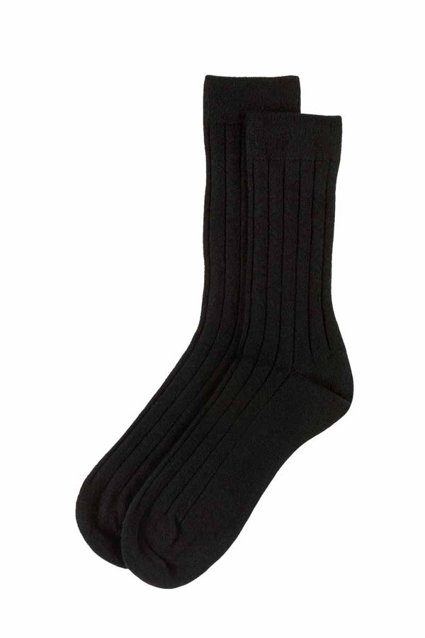 Men’s Cashmere Bed Socks, Black