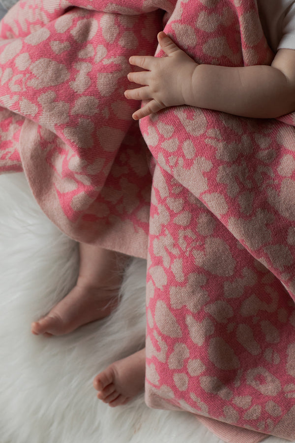 Cashmere Leopard Baby Blanket, Mhairi & Nymph