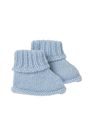 Rosie Sugden Cashmere’s Baby Bootees in Spa Blue