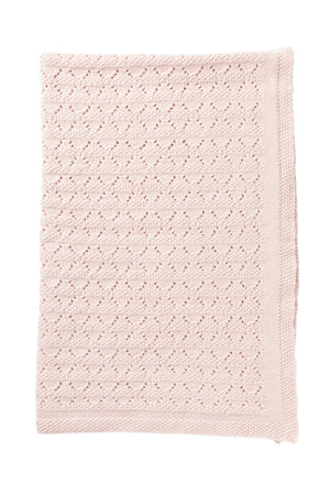 Rosie Sugden Cashmere’s Baby Celebration Blanket in Light Pink