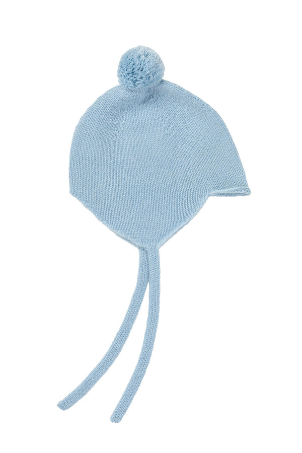 Cashmere Baby Bonnet, Spa Blue