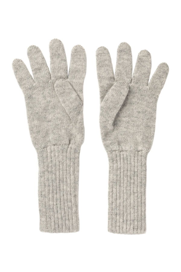 Long ribbed cuff gloves, Earl Grey