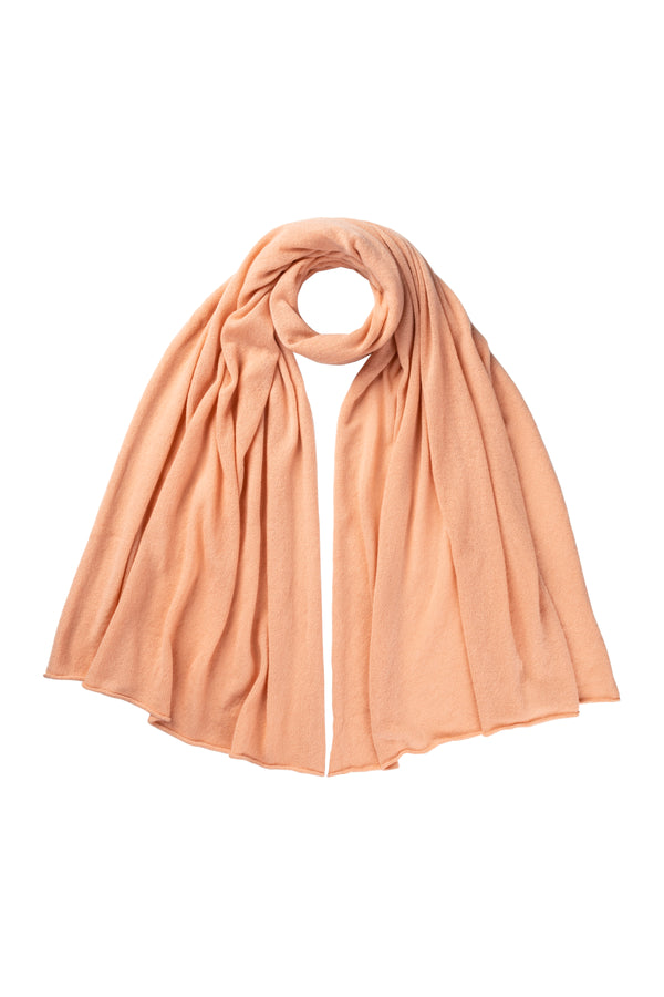 Gauzy light-weight wrap scarf, Coral